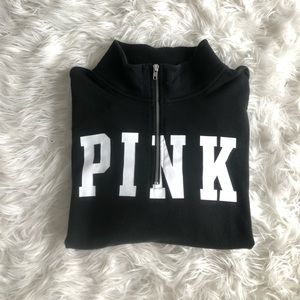 Black VS-pink Half Zip